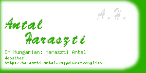 antal haraszti business card